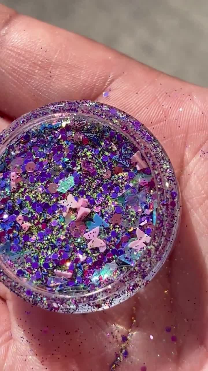 Chunky Nail Glitter Mix purple Butterfly Nail Glitter Glitter Purple Nail  Glitter 