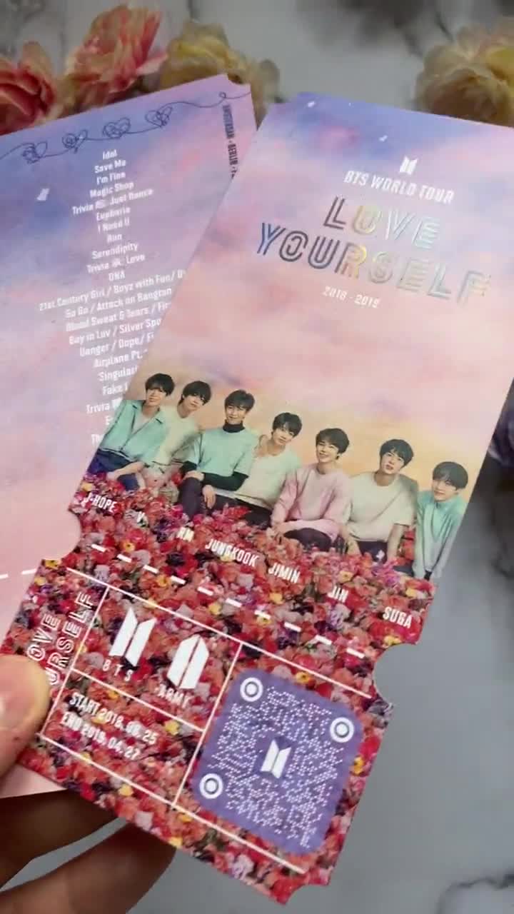 Love　Online　Commemorative　Lys　Buy　TICKET　Tour　in　Yourself　BTS　CONCERT　Etsy　World　India