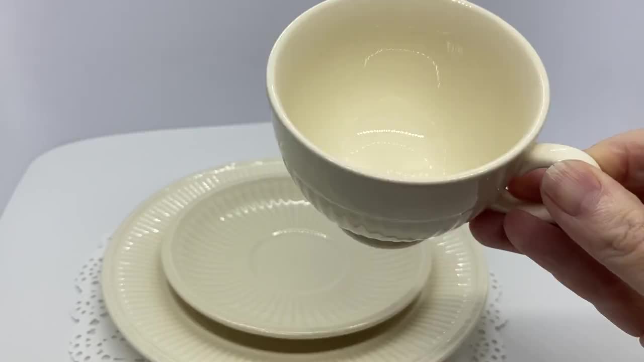 Wedgwood Edme Queen's Ware Cup Saucer Plate Trio - Etsy UK