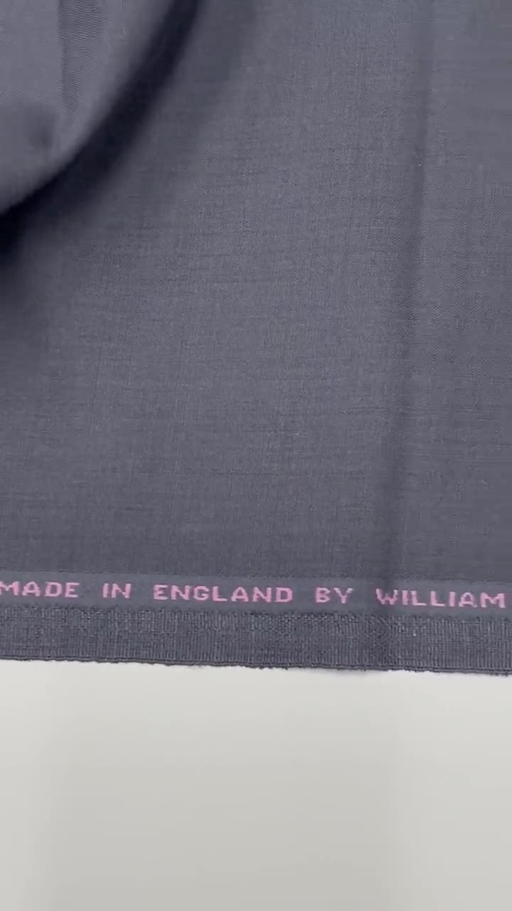 120s Wool & Summer Kid Mohair Fabric, GREY Suiting by William Halstead,  woven in England, for Dress, Jacket, Blazer, by 1.95 meter