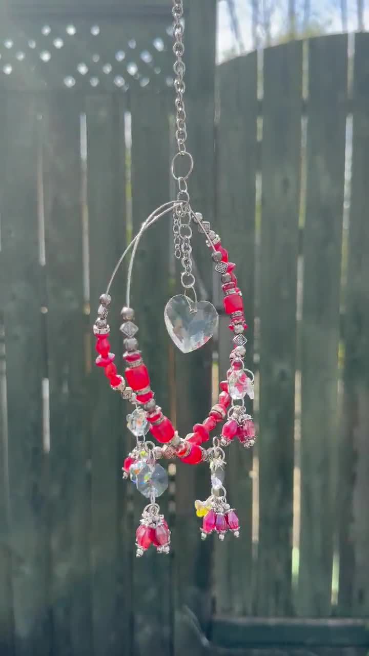 Handmade Swarovski Crystal Heart Sun Catcher – Vibrant Energy - Etsy