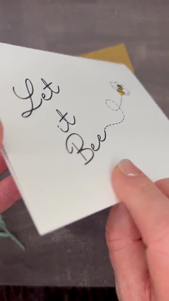 Handmade Let it Bee Greeting Card Set – Cute Bee Stationery video poster