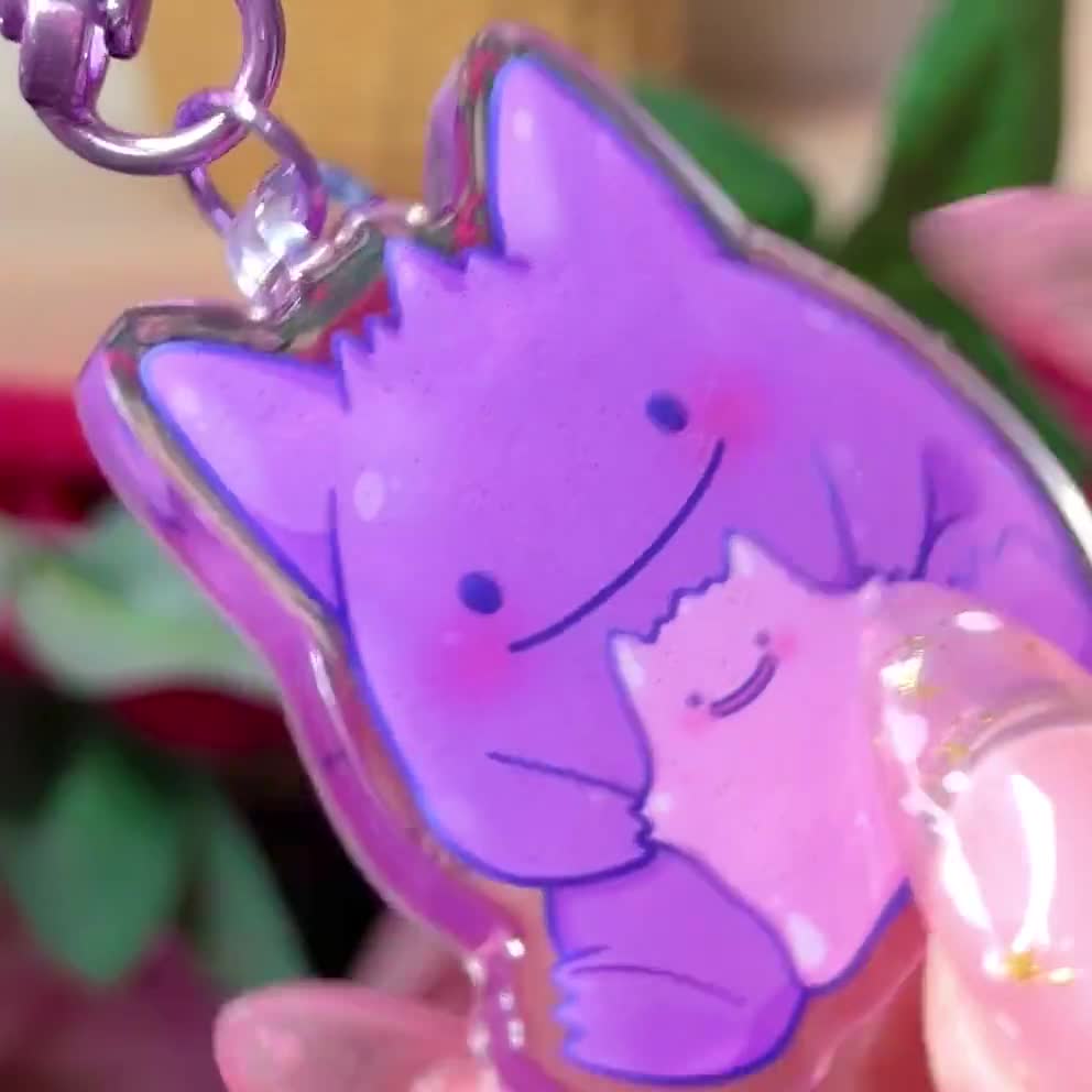 メタモン＆ゲンガー グリッターアクリルチャーム｜両面キーホルダー