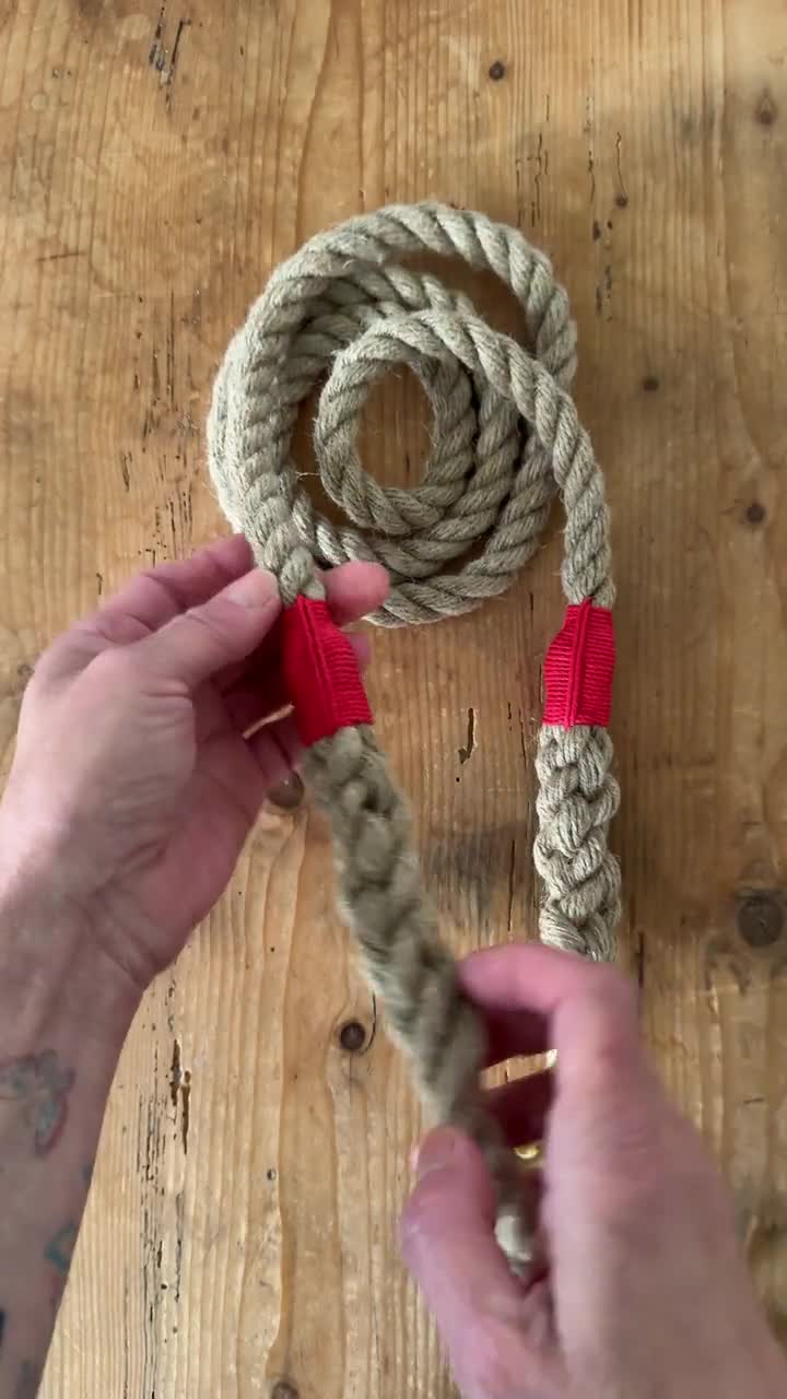 Just Hemp Rope Dog Leash - Large Dog Leash, 1/2 inch (12mm) Thick Dog Leash, Strong Dog Leash, Handmade Dog Leash, Pet Leash, Rope Leash video poster