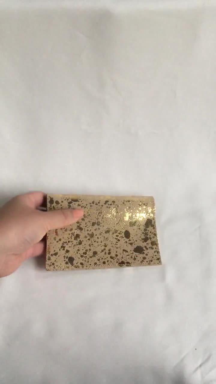 Luxury Handmade Distressed Metallic Gold Leather Passport 