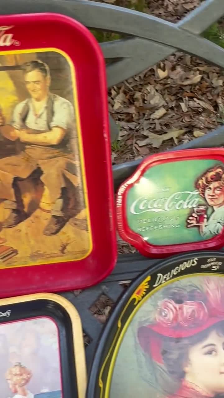 Coca-Cola ヴィンテージトレイ 4個セット 1970年代当時もの非売品 Coca-Cola ヴィンテージトレイ 4個セット 1970年代当時もの非売品 2026