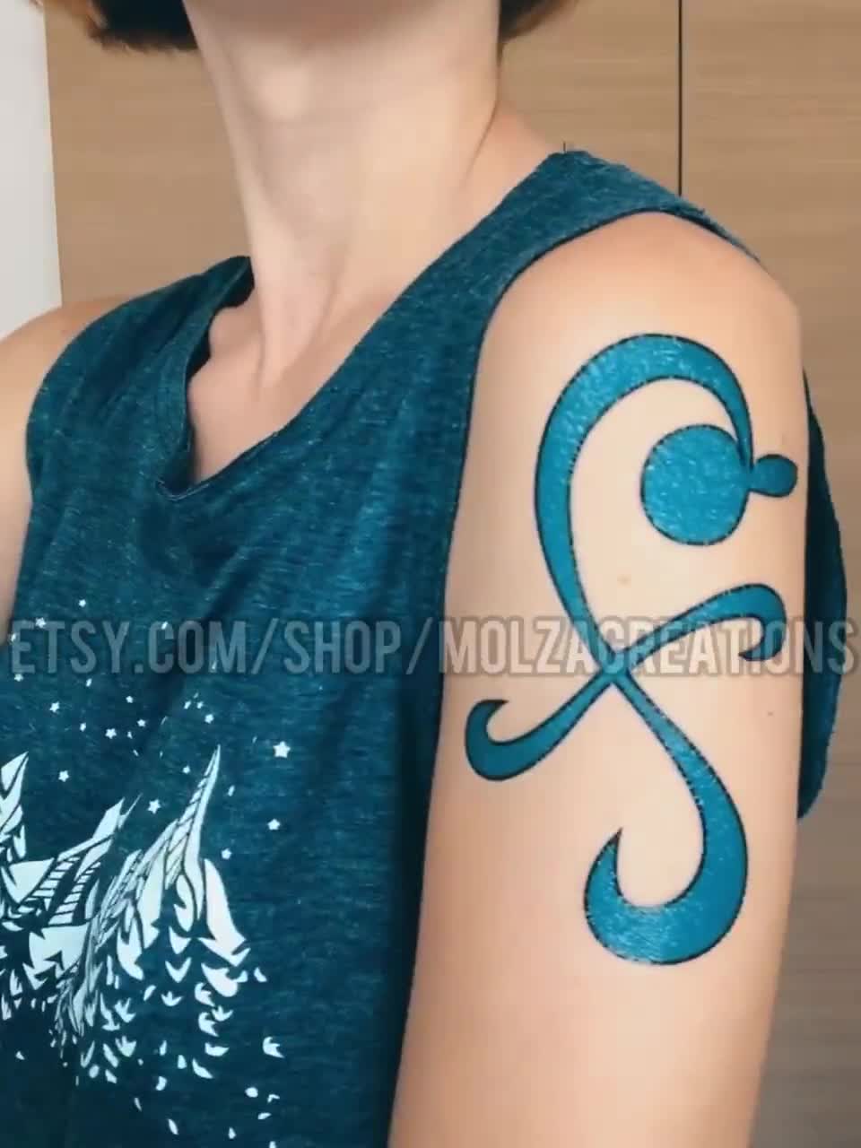  2 Pcs Nami tattoo cosplay Animation Cartoon logo