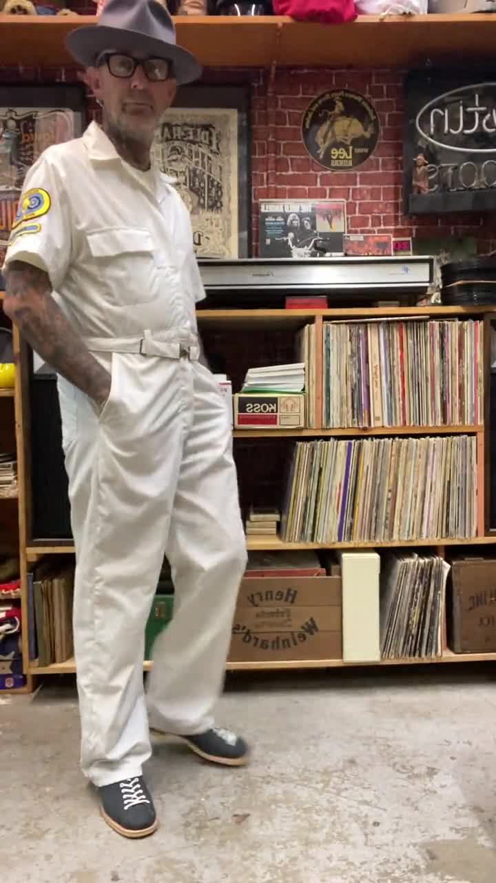 40s 50s White stag RANCH TOGS カバーオール 80's Mid-state Motorcycle Club White Coveralls Outfit Short Sleeve