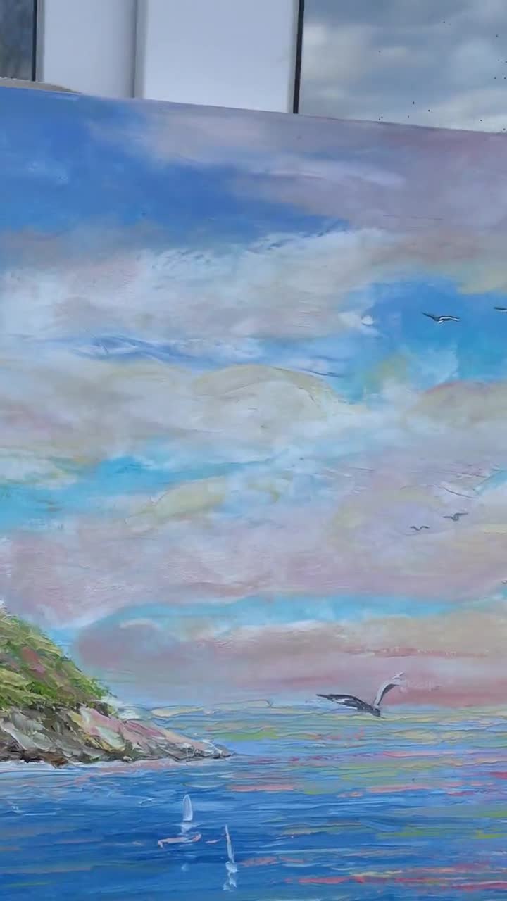 ポジターノ海岸 イタリア 油絵 オリジナル イタリア風景画