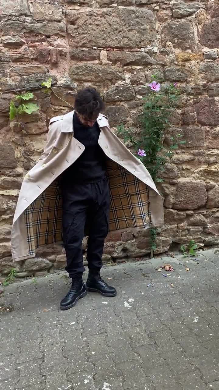 Vintage Trench Coat, Burberry,men's Trench Coat,detective Vintage Trench Coat, Burberry,men's Trench Coat,detective