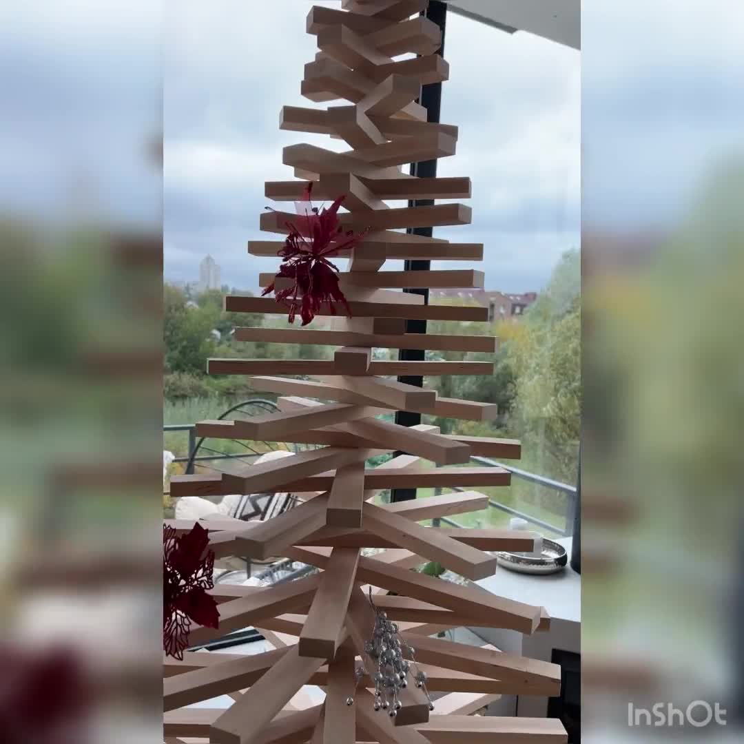 X Large Futuristic Wooden Christmas Tree 2025-2026