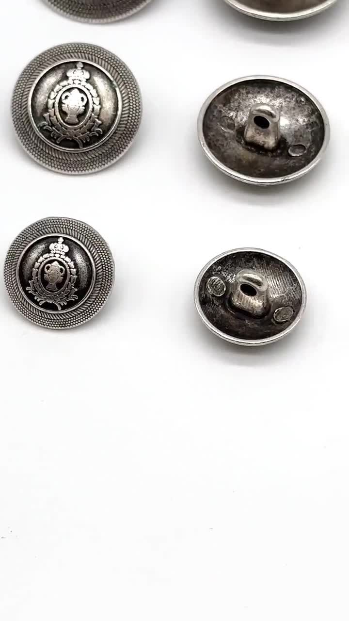 12 Set Bottoni A Pressione A Fiore - 30mm, Metallo Grigio Ferro, Per Cucito E Fai-Da-Te - Foto 13