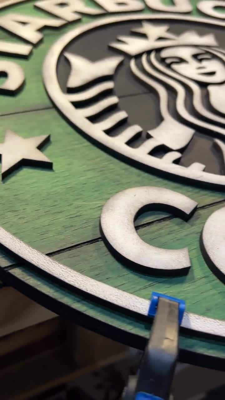 適切な価格 Starbucks Coffee Etsy - Style Vintage - Sign Wooden Inspired コレクション