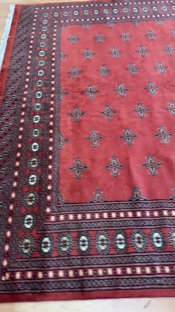 8x8 ラストカラー Bokhara ラグ - スクエアラグ - ウールラグ