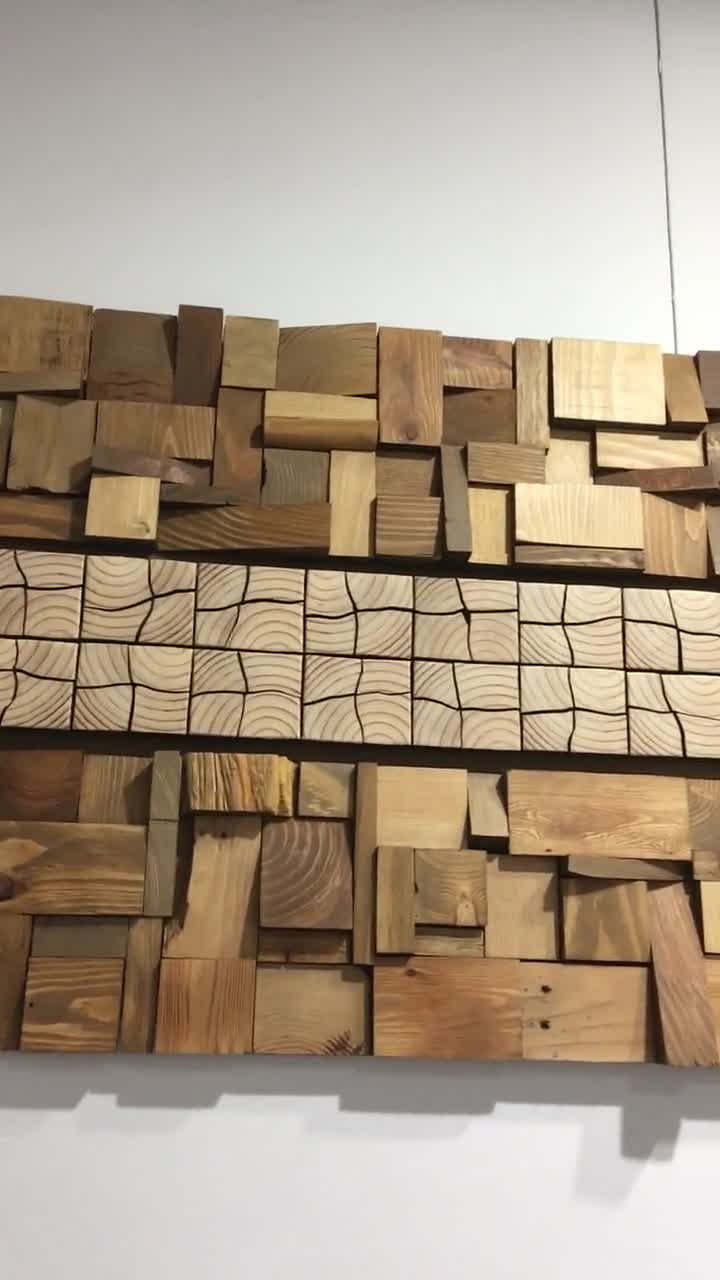 Perchero rústico de pared de madera reciclada - Imarteko