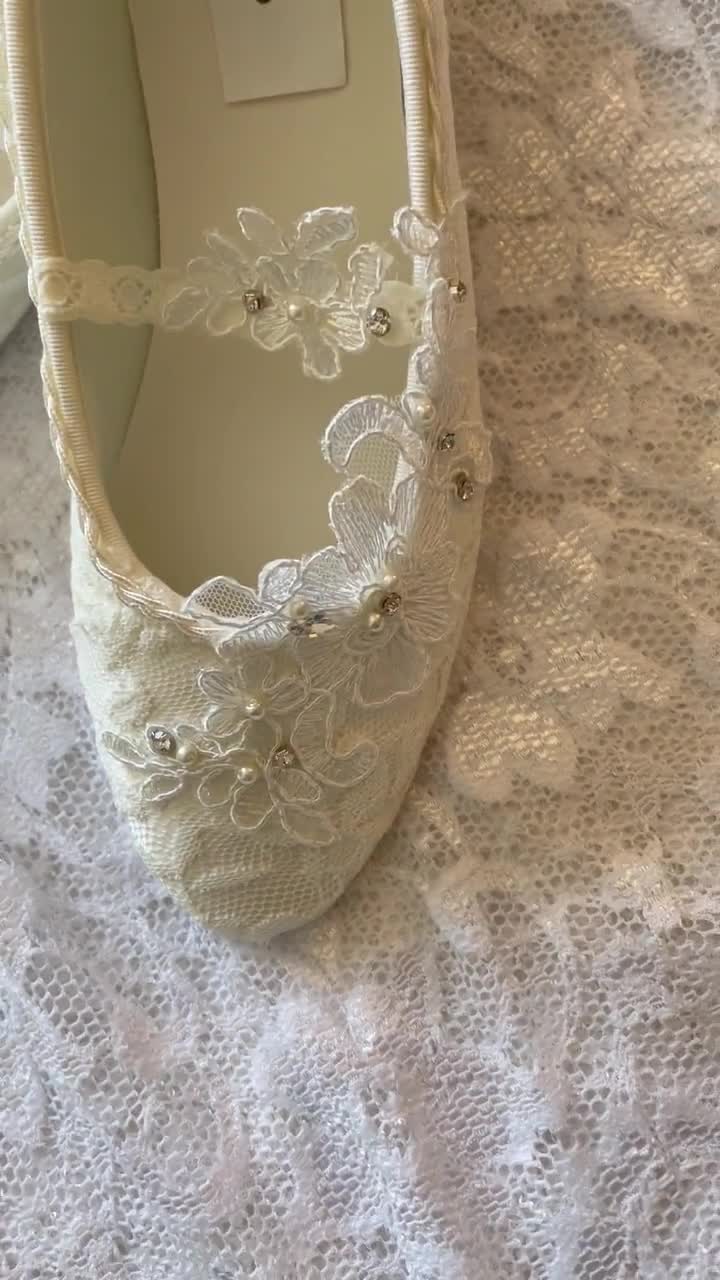 Ivory or Off-white Lace Wedding Flats, Lace Flat Shoes,old Hollywood Shoes,shoes  Great Gatsby Style, Art Devo Nouveau, Romantic, Renaissance -  Canada