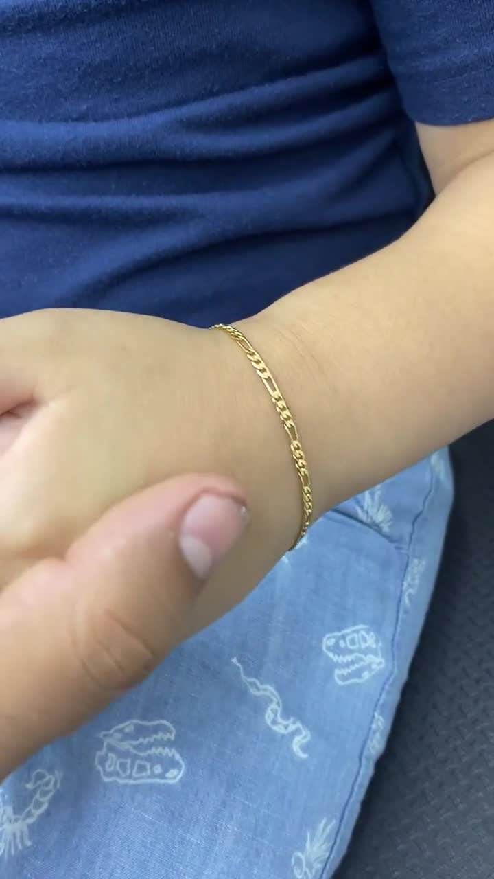 Look at this Gold Plain Baby ID Bracelet on #zulily today! | Gold bracelet, Baby  bracelet gold, Beautiful diamond earrings