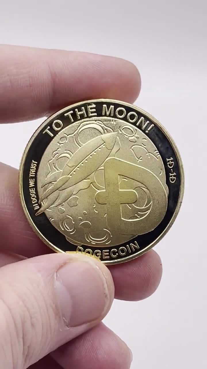 Dogecoin Gold Coin - Collectible Physical Crypto Token, Shiny Commemorative  Display Piece, Unique Gift for Cryptocurrency Enthusiasts