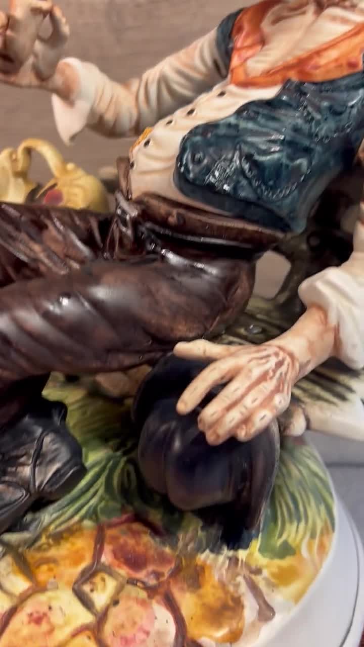 Vintage Collectible Large Capodimonte Porcelain Made in Italy Old