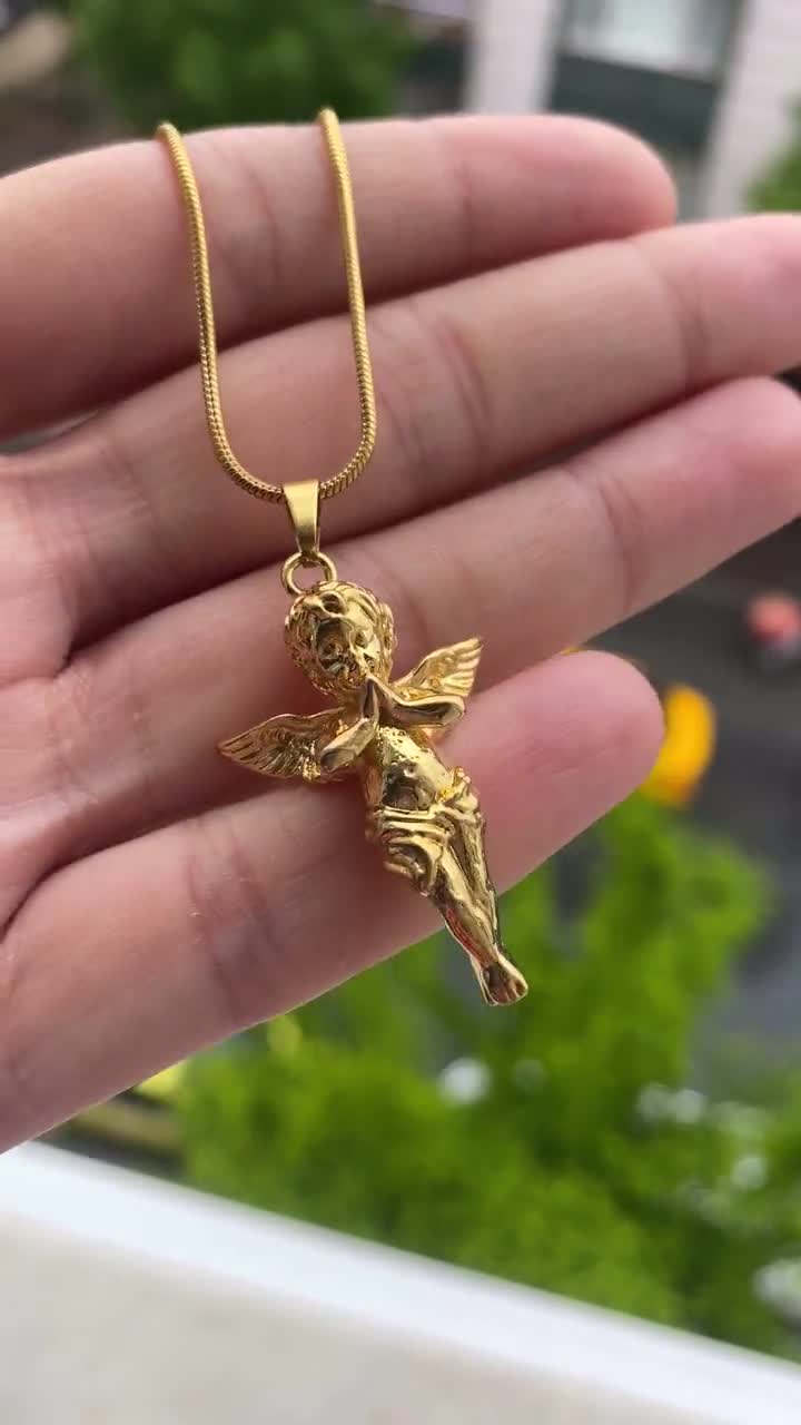 Gold Filled Angel Necklace,angel Wing Necklace,cherub Charm,angel  Jewelry,guardian Angel Charm Necklace,charm Jewelry,gift for Her 