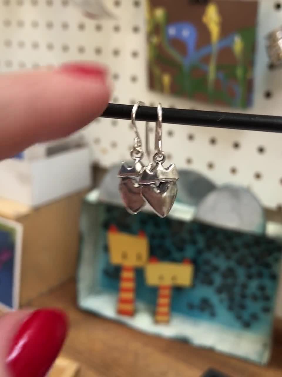 Orecchini A Cuore Claddagh In Argento Sterling 925 - Gioielli Irlandesi Con Velluto