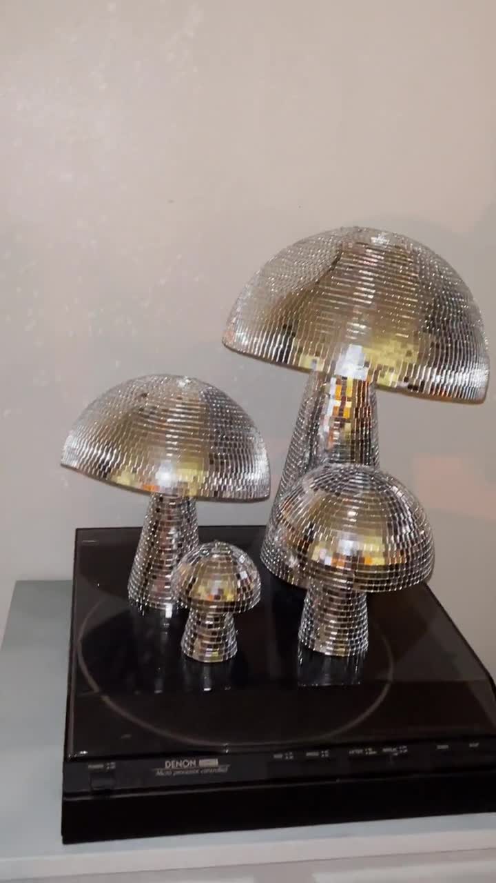 Gold Disco Mushroom Disco Ball Home Decor 