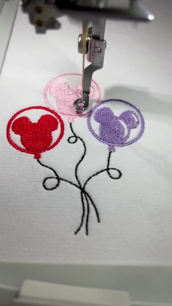 Mickey Mouse Balloon Embroidery Design, Disney Balloon Embroidery Machine File,Mickey Mouse Ears Digital Embroidery Patterns video poster