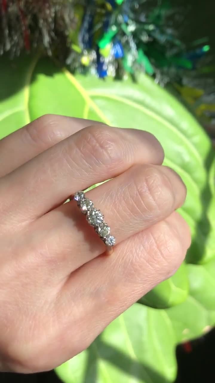 18KT Gold Engagement Ring Set Lab Diamond Solitaire Mesh 