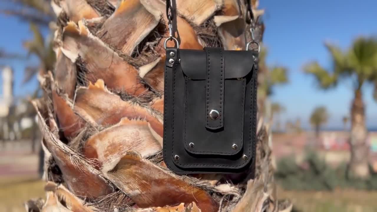 Local Designer Bag Artisan Leather Bag Leather Phone Bag -  Israel