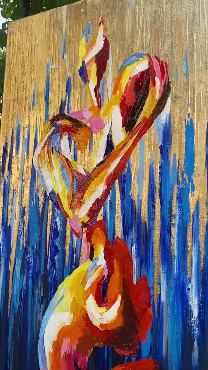 モダンボディキャンバスペインティングセクシーなヌード女性油絵エロ