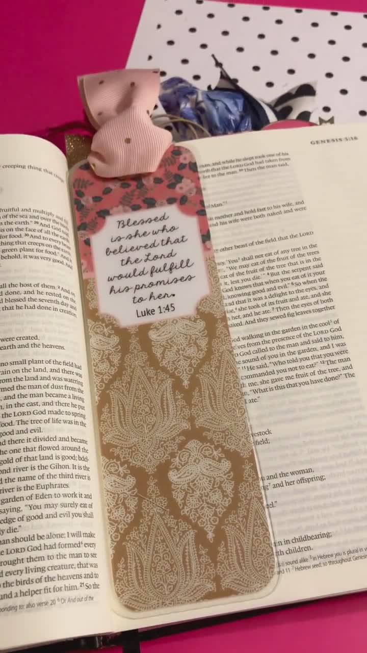 Bible Verse Bookmark, Ribbon Bookmark, Bible Journaling, Bible