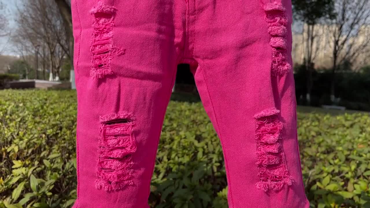 Hot Pink Bell Bottom,toddler Girl Flare Jeans,infant Girl Bell