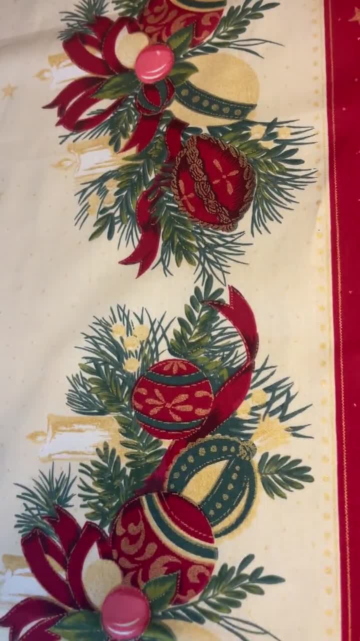 スウェーデンのクリスマス用ヴィンテージカーテンケープ/カーテン