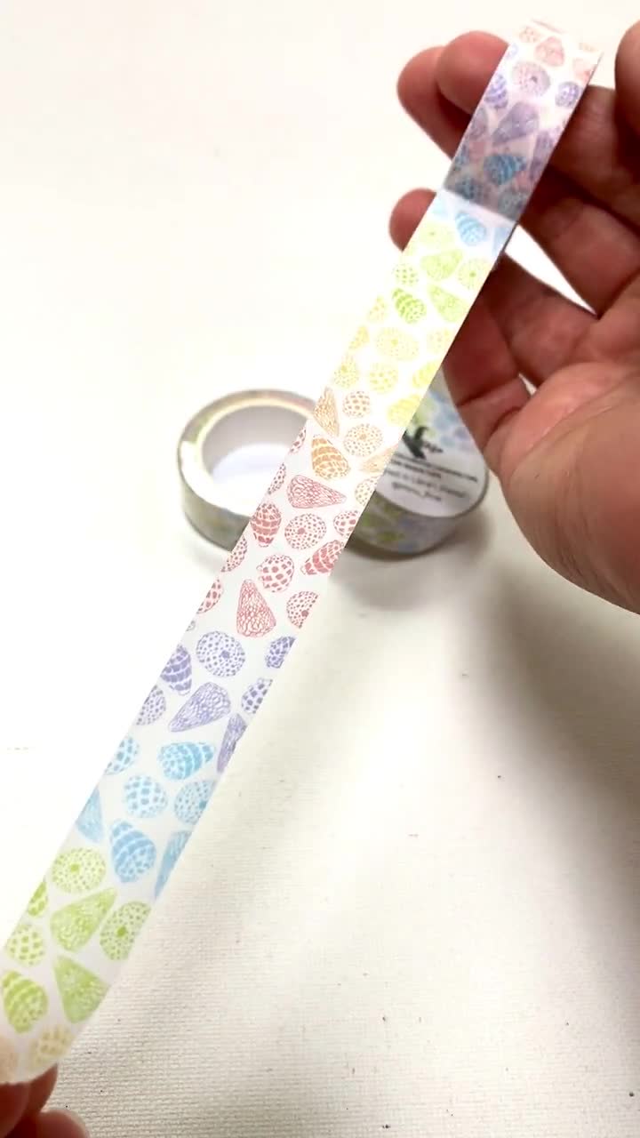 15mm x 10m Washi Tape - Banded Marble Cone