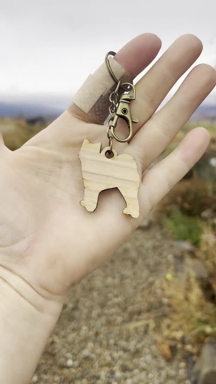 Wood Shiba Inu Keychain: Gift for Dog Lovers, Vet Techs