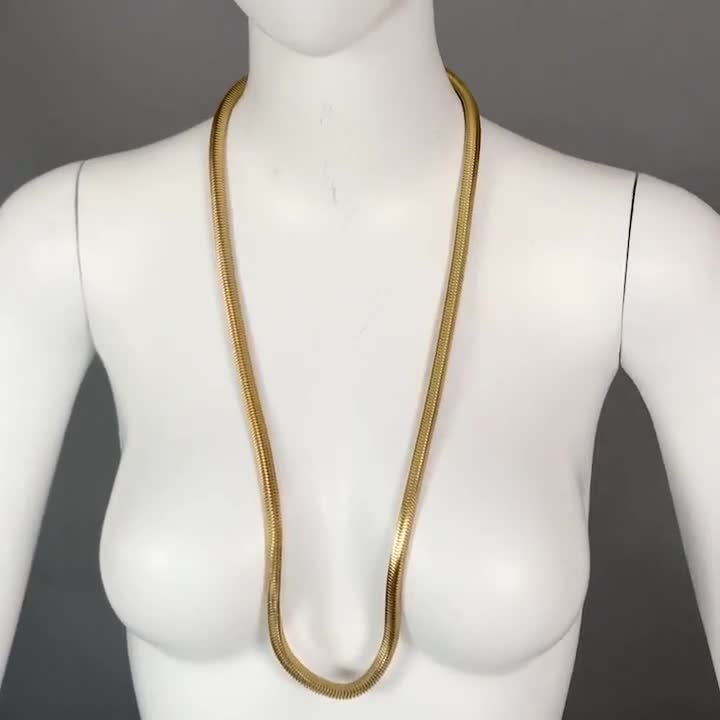 Vintage 1973 CHRISTIAN DIOR Gold Snake Chain Necklace - Etsy Vintage 1973 CHRISTIAN DIOR Gold Snake Chain Necklace - Etsy