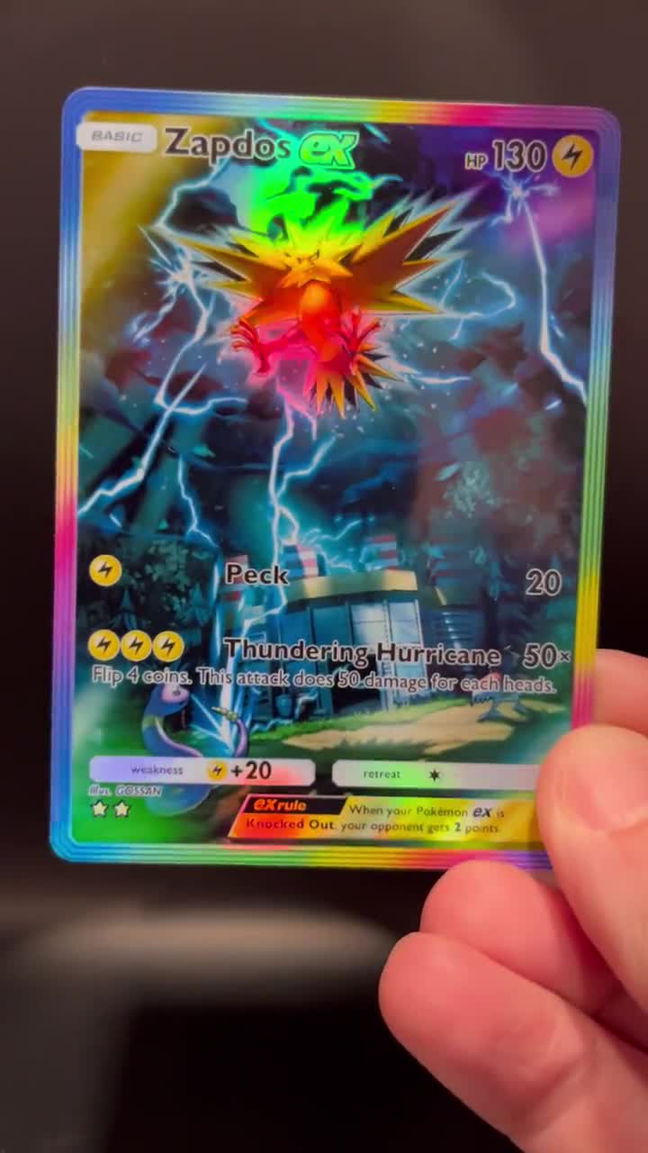 Zapdos ex Holographic Pokmon TCG Pocket Self Made Card - Sharp Details! Zapdos ex Holographic Pokmon TCG Pocket Self Made Card - Sharp Details!