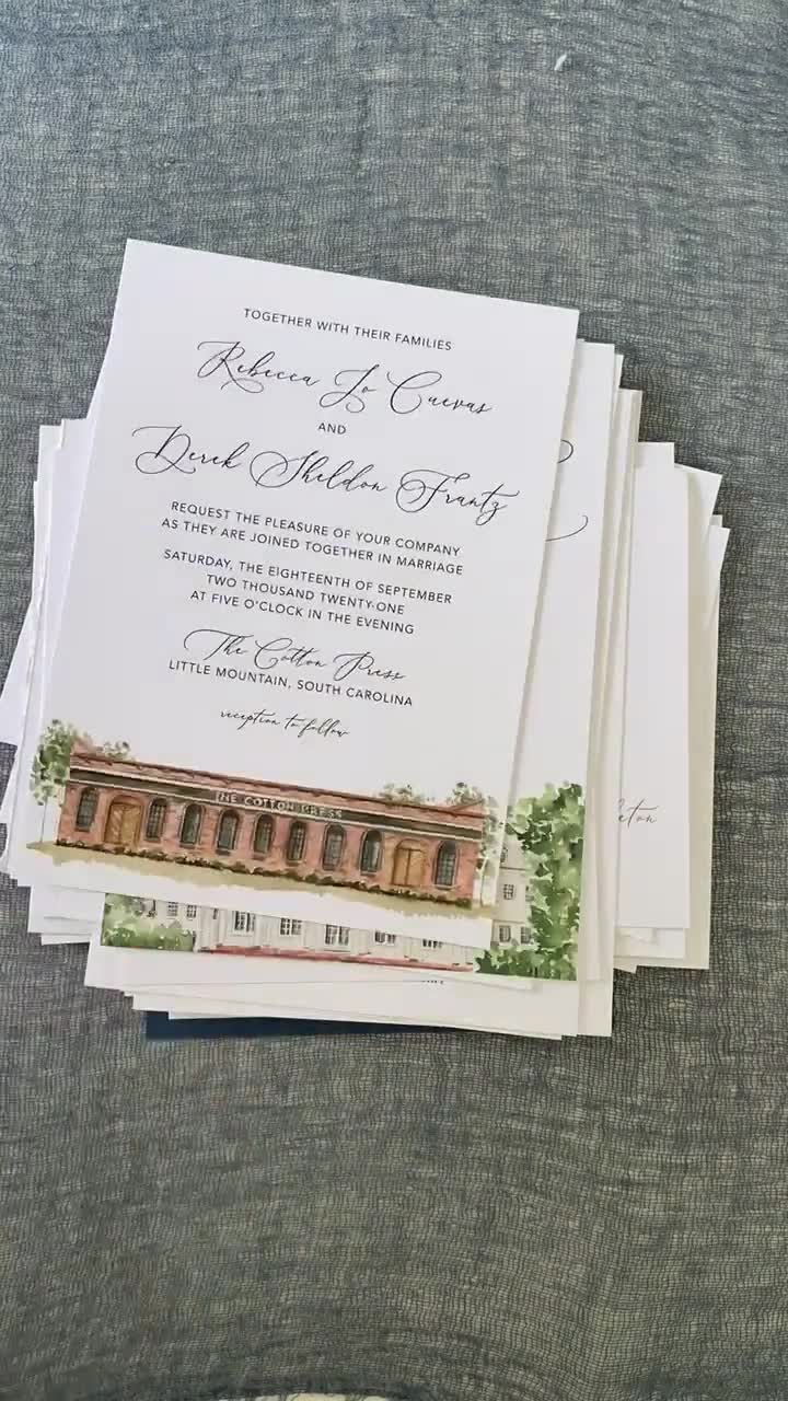 Providence Public Library Save the Date | Watercolor Venue Illustration video poster