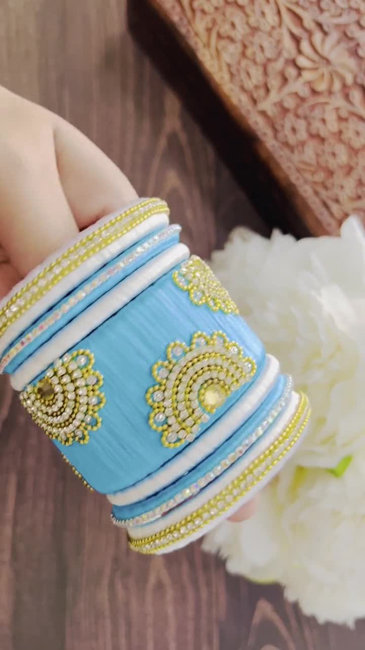 Silk Thread Bangles set | Bridal collection | Party Wear | Customizable |  Return Gift| Indian Wedding | Baby Shower | Sangeet | Reception