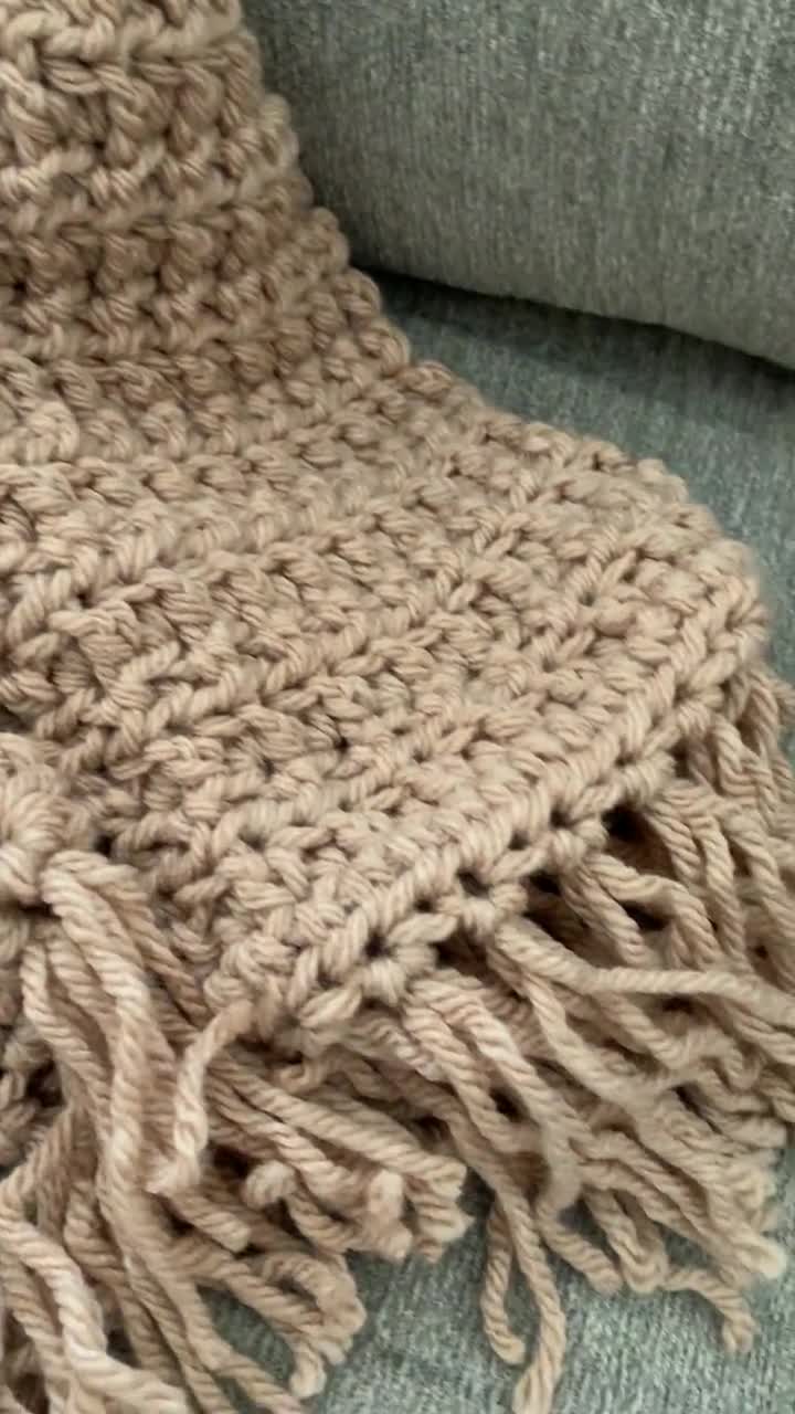 An Easy Chunky Crochet Blanket Pattern - The Cora Blanket