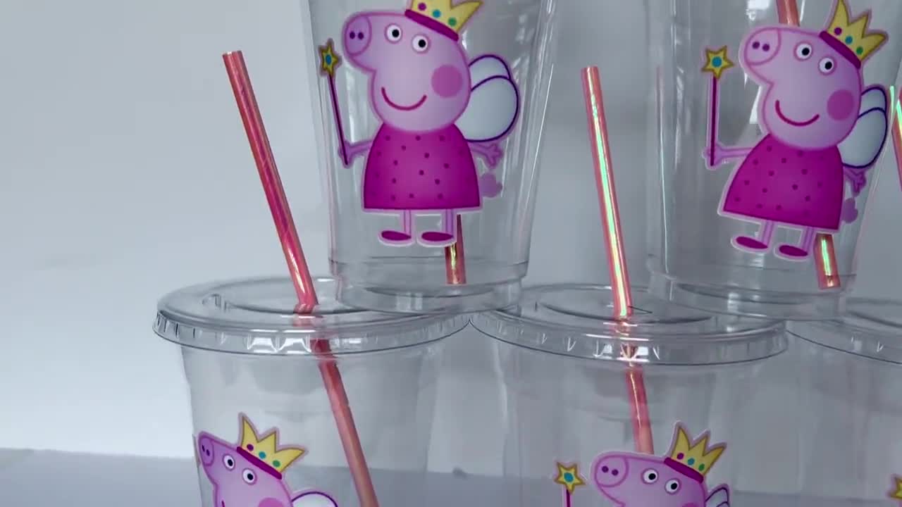 Peppa Pig Lot of 12 16oz Party Plastic Cup ~Party Favor Supplies
