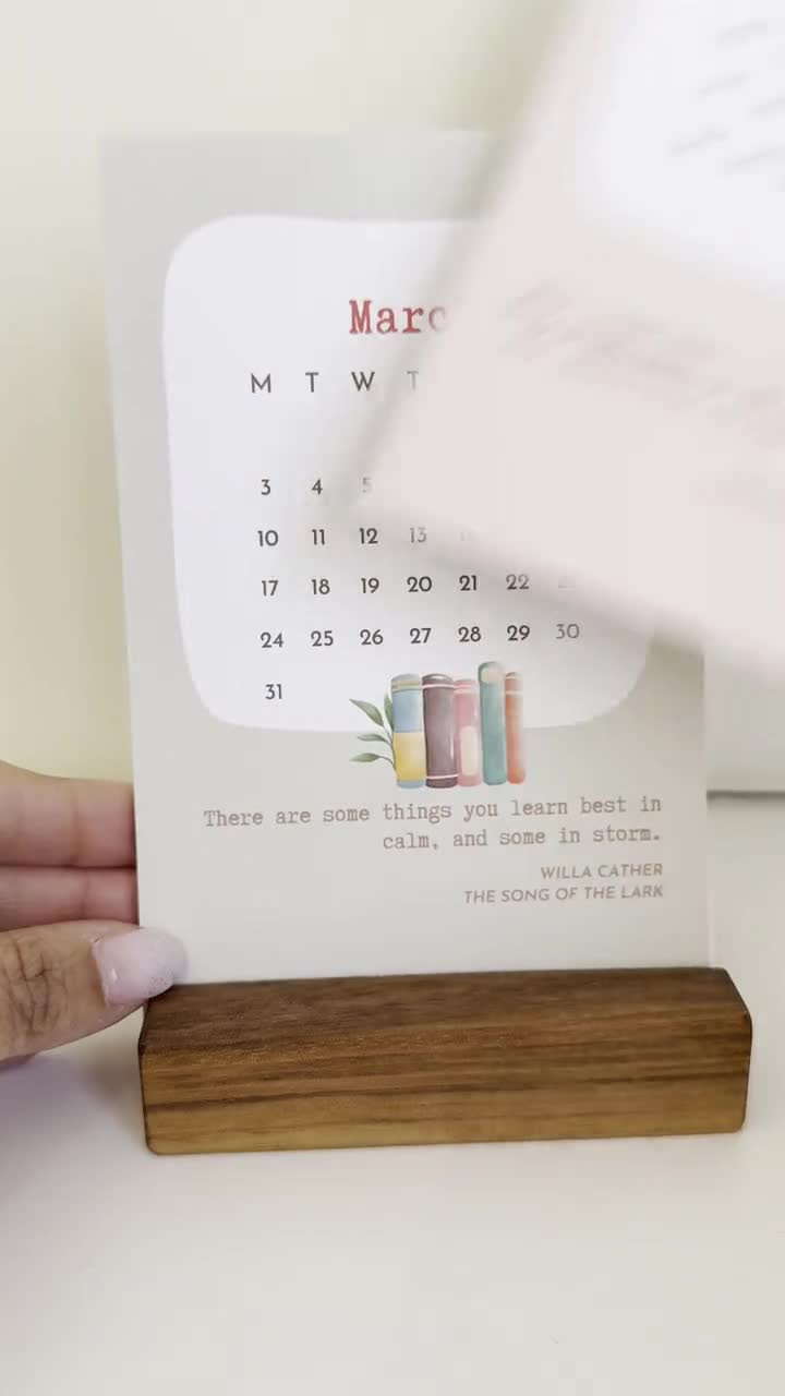 2026 Block Print Desk Calendar with Wood Stand: Colorful Whimsical Batik Print | Block Print Ballad | 8030 video poster