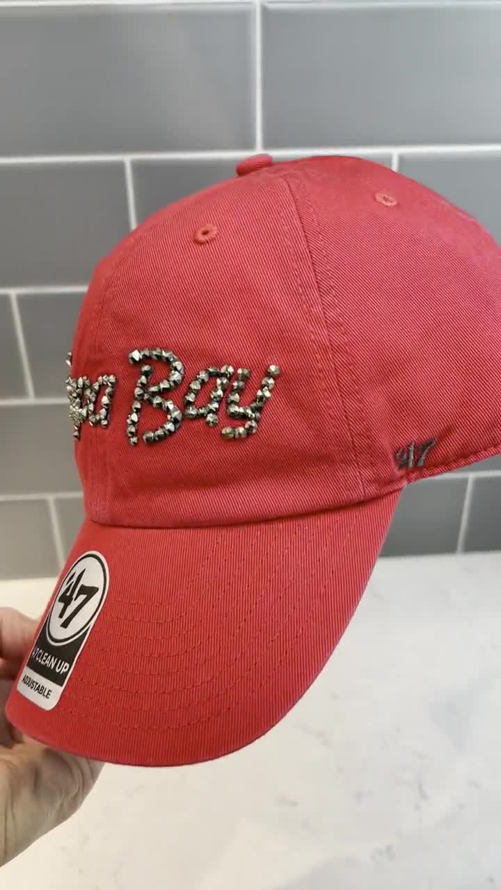 Tampa Bay Buccaneers Red Bling Womens Hat Hand Jeweled With 