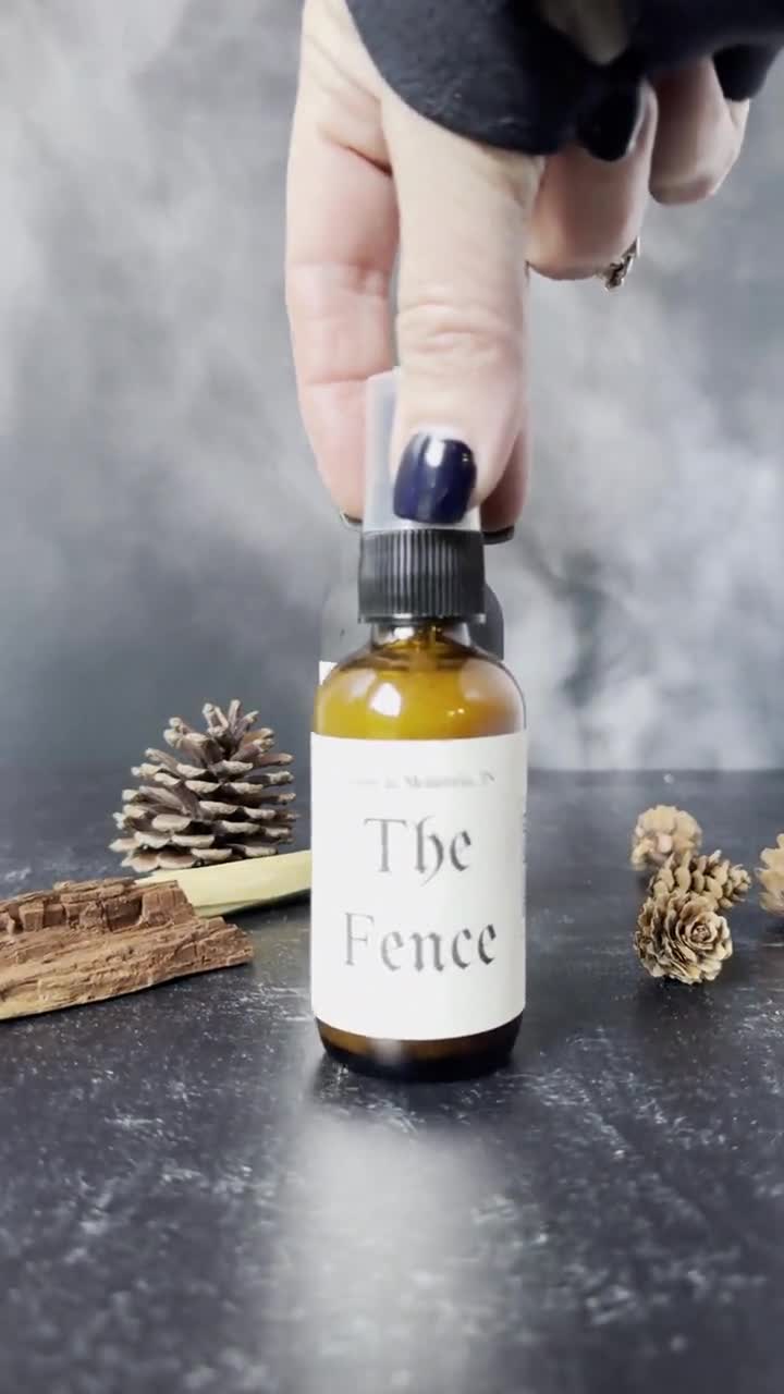 The Fence, Protection Spray, Crafted With Moon Water, Black Salt, Redwood,  Saffron and Sage Essential Oils 