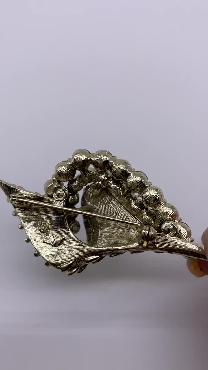 CORO Pegasus Vintage 1950's Mid-century Modern Peridot Green