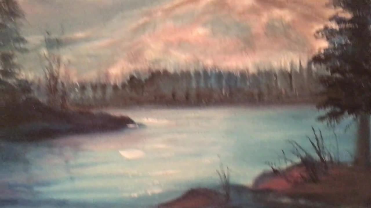 G Whitman Original Oil Painting, Landscape Signed, Oil Painting on