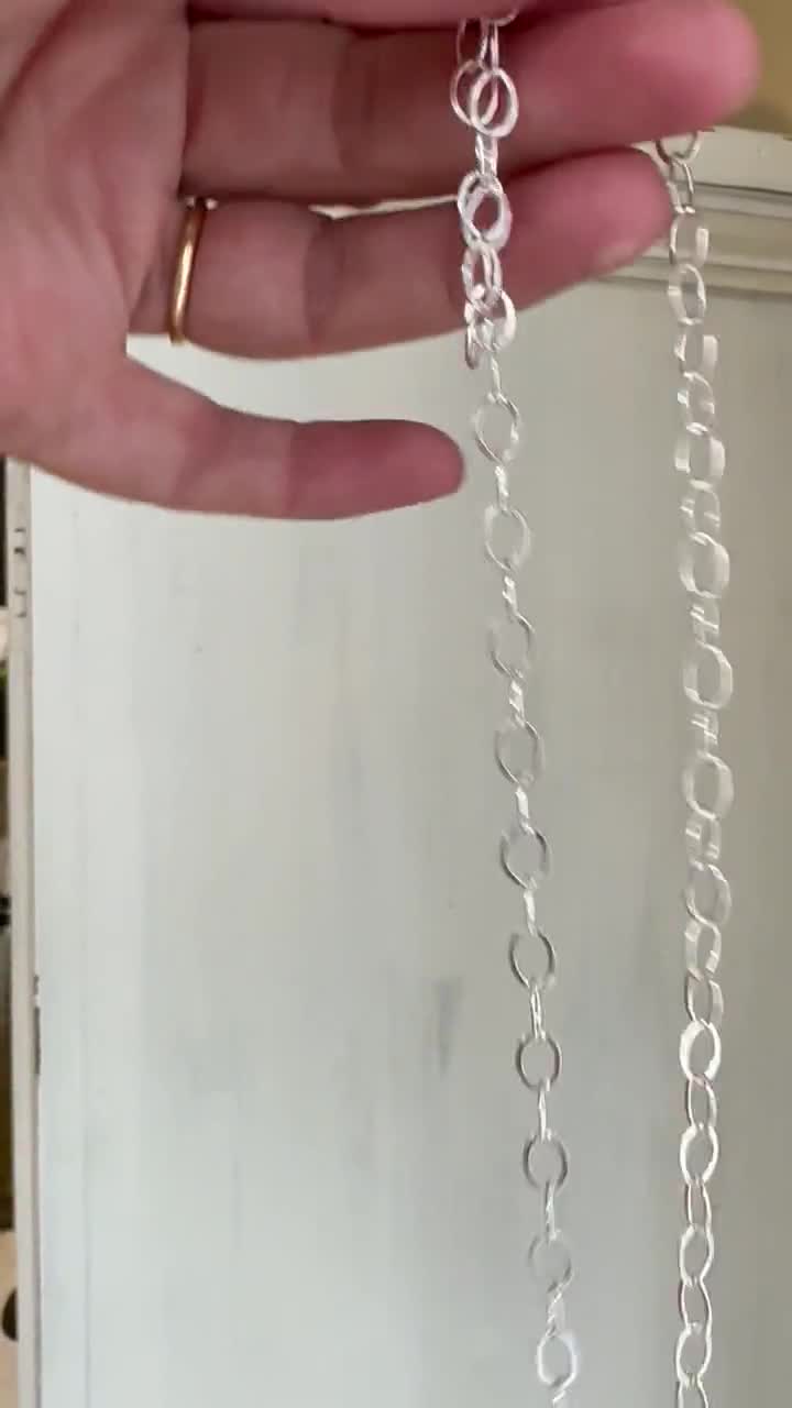 Catena In Argento Sterling 925, Collana - Cavo Piatto Ovale - Finito Collana Per Ciondolo, Ready To Wear - 26 Pollici (1 Pc)-codice: 601043-26 - Italia - Foto 11