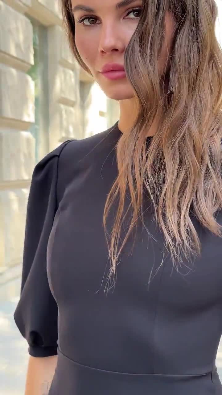 black and gold sweet 16 dresses Sofie Puff Sleeve Mini Dress BLACK – Tadashi Shoji Official Online Boutique main image 1