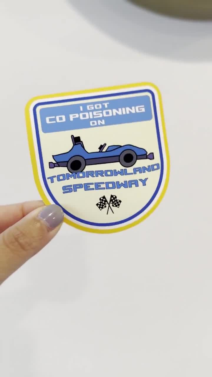 Tomorrowland Speedway Vinyl Sticker, Car CO Poisoning Decal - Etsy