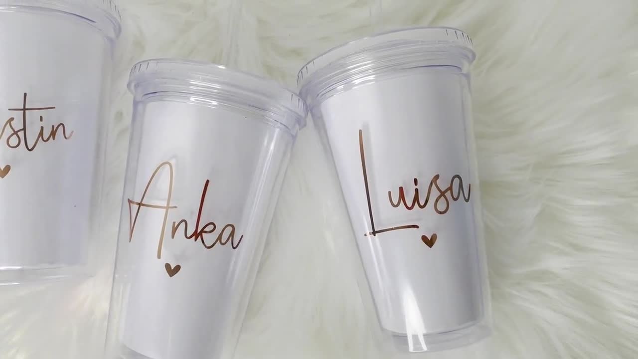 Personalized Drinking Cup With Straw With Desired Name. JGA, Wedding,  Birthday Gift, Bachelorette Party, Party Mug. 